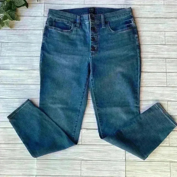 J Crew Factory button fly medium wash skinny jeans - Picture 2 of 6